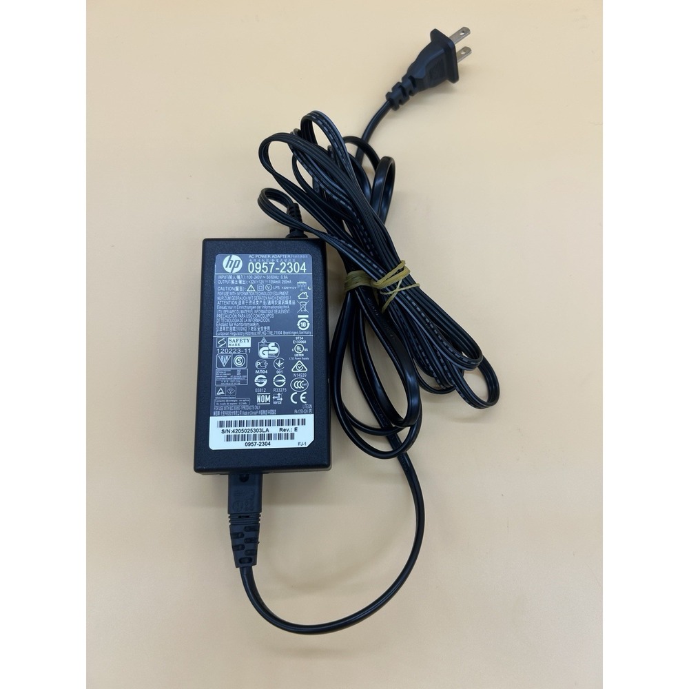 HP 0957-2304 OEM Printer AC Power Adapter 32V 12V 3-Prong Tested Genuine